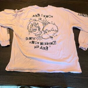 MGK Tickets To My Downfall Pink Long Sleeve.